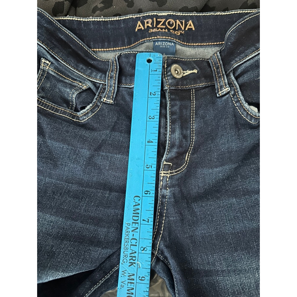 Women’s Arizona Jean Co Jeans Blue Size 0 Dark Wash Stretch Denim Five Pocket - Picture 7 of 7
